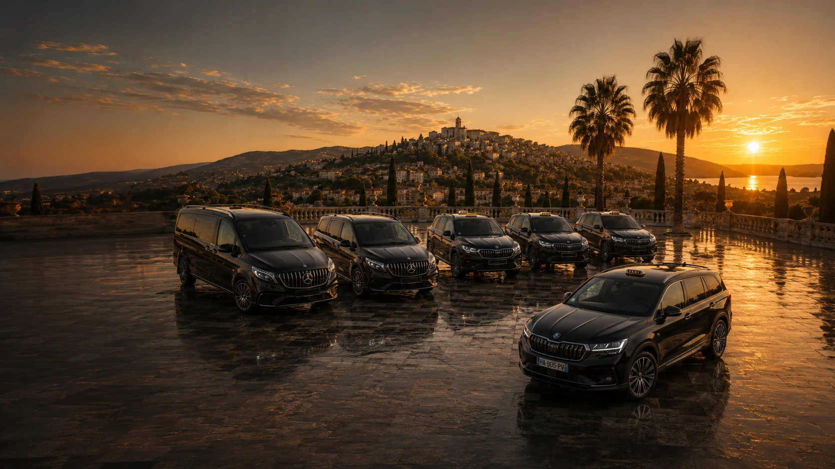 Flotte Taxi Massilia au coucher du soleil
